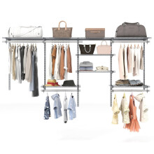 Erweiterbares Schrank-Organizer-System, 122-244 cm, Grau