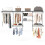 Erweiterbares Schrank-Organizer-System, 122-244 cm, Grau 1
