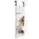 Wall Mirror with Bamboo Frame, Rounded Corners, 2 Hooks 1