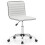 Ergonomic Office Chair, No Armrests, Adjustable Height, White 1
