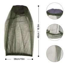 Mosquito Head Mesh Net Full Cover for Outdoor Camping, 48x38cm