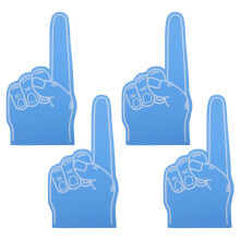 16Pcs Blue Eva Foam Cheer Hands for Sports, Party, and