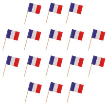 900Pcs Miniature Multi-Color French Flag Picks for Cake and Snacks