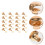 60Pièces Boucles Dorées Pour Lacets Kit Réparation Bottes DIY 9