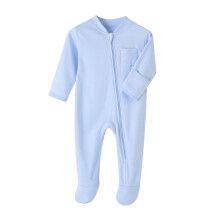Body infantil masculino de inverno com mangas compridas, zíper, macio, confortável e quentinho, cor sólida. Ideal para bebês de 9 a 12 meses.