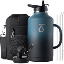Isolerad vattenflaska 64oz med handtag och sugrörslock