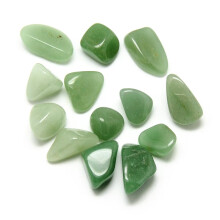 Pietre naturale de aventurină verde spulberate pentru echilibrarea, vindecarea și meditația cu 7 chakre – fără gaură, 17–34x13–20x7–13mm