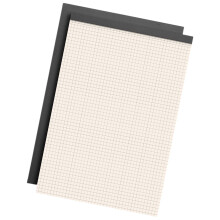 Bloc de papier quadrillé A4, 80 feuilles, avec support cartonné, idéal pour le dessin et la conception.