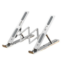 Supporto per notebook in lega di alluminio, pieghevole, con staffa di raffreddamento regolabile e portatile per tablet da 10 a 17,3 pollici.