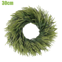 Guirlanda de Natal artificial grande de pinheiro Norfolk da Pekkaxy para porta de entrada, com agulhas de pinheiro verde artificiais para decoração