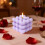 Vela aromática morada con forma de corazón (1 unidad) 1
