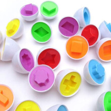 Giocattolo Smart Eggs, 6 uova di plastica colorate svitabili per lo sviluppo sensoriale e l'apprendimento precoce dei bambini, sicure e atossiche,
