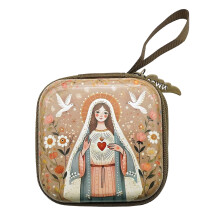 Sac de rangement multifonctionnel en plastique pour chapelet de prière, étui carré portable pour temple, église et rassemblements spirituels