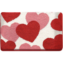 Heart Pattern Red Carpet Rug for Living Room or Door