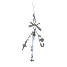 Llavero con colgante de corazón y lazo elegante para teléfono. Bonita decoración para mochila, bolso, llaves y cordón para teléfono.