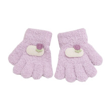 AWZXDE Floral Bear Pattern Winter Thermal Insulated Five Finger Gloves For Toddlers And Cold Weather Warm Kids Mittens