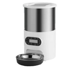 3L Automatisk Kattedispenser Smart Katte- og Hundefoderautomat Enkelt Rustfrit Stål Skåle Kæledyr Fodring til Tørfoder
