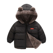 Wendbarer Steppwintermantel für Kleinkinder, flauschig gefüttert, mit Kapuze mit Ohren, Taschen und Reißverschluss – kompatibel mit