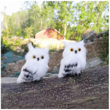 Simulated Owl Simulated White Owl Plush Hanging Ornament Christmas Tree Decor Realistic Animal Figure Cute Toy Pendant Owl Ornament