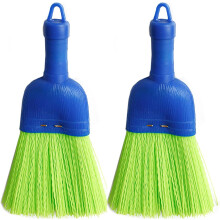2PCS Plastic Hand Broom with Thick Bristles & Hang Holes – Mini Broom for Tabletops, Windowsills, Corners, Furniture
