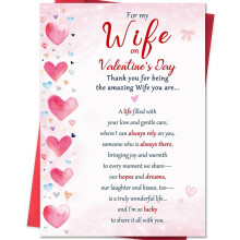 Valentine's Day Card for Wife 8x5.3 Inches Double-Sided