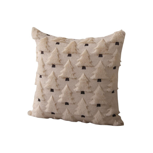 Christmas Pillow Covers Beige Tree Design 18x18 Inch