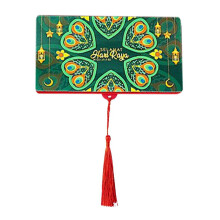 Enveloppe rouge pliable Pekkaxy à 10 emplacements pour cartes, motif créatif pour le festival du printemps, idéale pour offrir, décorer une table