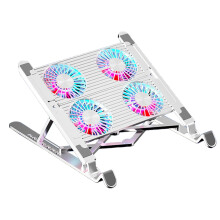LED-Gaming-Laptop-Kühlpad aus Kunststoff, Laptop-Kühlständer, externer Lüfter, klappbare Laptop-Halterung