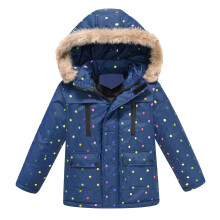 Jaqueta puffer de inverno infantil, casaco corta-vento com capuz e bolsos – compatível com tamanhos de 8 a 9 anos.
