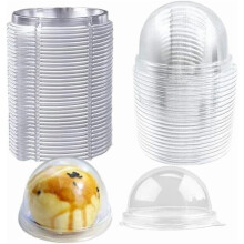 50 Pack 2 Inch Clear plastic mini cake box muffins box cookies cookies muffins dome box wedding birthday gift box