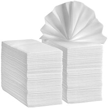 200 Linen-Feel Guest Towels (8.5"x4" folded, 12"x17" unfolded), Disposable Cloth Napkins for Dining, Bathroom & Weddings – Formerly Comfy Package