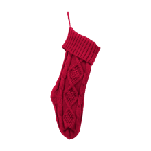 Personalisierte Weihnachtsstrümpfe im Zopfmuster – 18 x 6 Zoll, als Kaminschmuck, Baumschmuck oder Geschenk für die Weihnachtstüte, 1 Stück