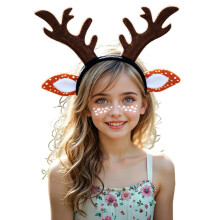 Crăciun ren urechi coarne de cerb bandă de susținere pentru copii festive drăguț animale tematice dress up Crăciun minunat petrecere accesorii