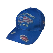 Patriotyczna czapka baseballowa z bawełny Snapback w kolorze niebieskim, jeden rozmiar