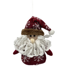 Décorations de Noël en peluche : Père Noël, bonhomme de neige, renne, ours – Décorations plates à suspendre pour le sapin et les fêtes de