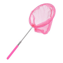 Retractable Children's Fishing Net and Insect Net Folding Bucket for Outdoor Supplies Pink