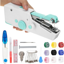 Macchina da cucire portatile, mini macchina da cucire per cuciture rapide, ideale per viaggi e fai da te (blu)