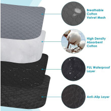 Absorbent Washable Playpen Pad for Guinea Hamster Bunny - Hexagon Reusable Leakproof Mat
