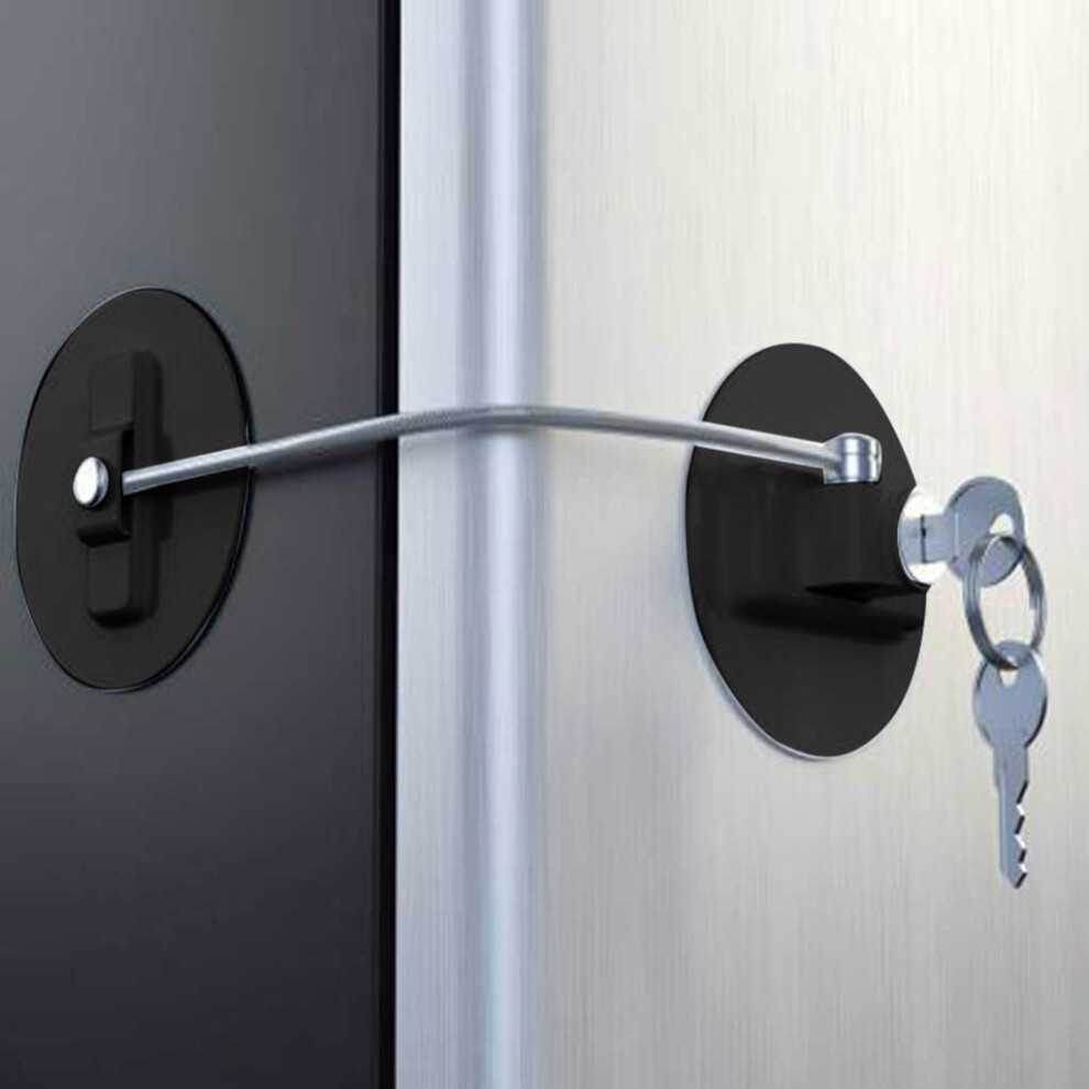 Refrigerator Door Lock with Keys, File Drawer Lock, Freezer Door Lock and Child Safety Cabinet Lock