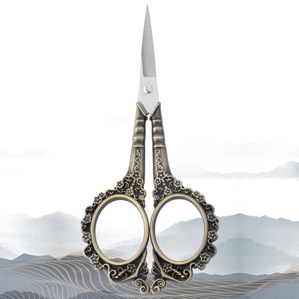 Professional Manicure Scissors, Vintage Stainless Steel Cuticle Precision Beauty Grooming for Nail, Facial Hair, Eyebrow