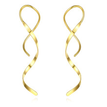 Punk Stainless Steel Twist Dangle Earrings Ear Hook Earrings Ear Expander Piercing Ear Jewelry for Men Women
