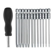 100mm Hollow Plum Blossom Extended Screwdriver Set Hexagonal Handle Screwdriver Bit Screwdriver Tool with Handle