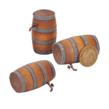 Mini houten wijnvatenset, 3 stuks, 43x32x51 mm