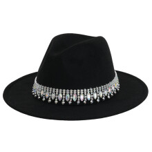 Καπέλο Western Cowboy με Καρδιά από Στρας – Unisex Μαύρο