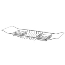 FRCOLOR Stainless Steel Bathtub Rack Tray, Rust-Proof Shower & Bath Organizer, Compatible with Standard Tubs, 25.2"x7.87"x2.76"