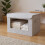 PVC Front Window Visible Cotton and Linen Storage Box, Foldable Fabric Organizer with Clear View Panel, Versatile Home Storage Solution 1