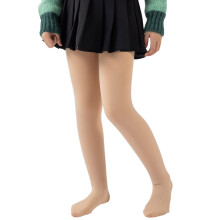 AWZXDE Vinter Mykfôret Tykk Barn Tights Jenteundertøysbukser Høy Elastisk Danseleggings for den Kalde Årstiden Beige, M