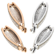 Set di 4 fermagli per capelli a banana con strass