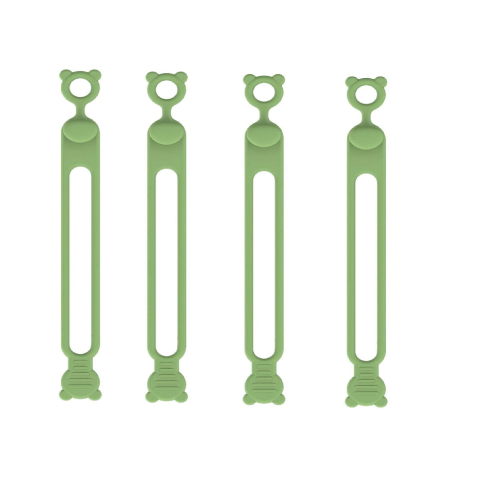 Multipurpose Cable Organizer Pack Of 4 Â Reusable Elastic Silicone Cord Ties For Bundling, Compatible With All Cables 9353595565319
