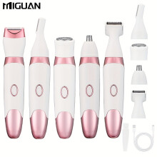 Women's 4-in-1 USB Rechargeable Hair Removal Kit: Trimmer, Underarm Shaver, Face & Nose Trimmer, Full Body Device